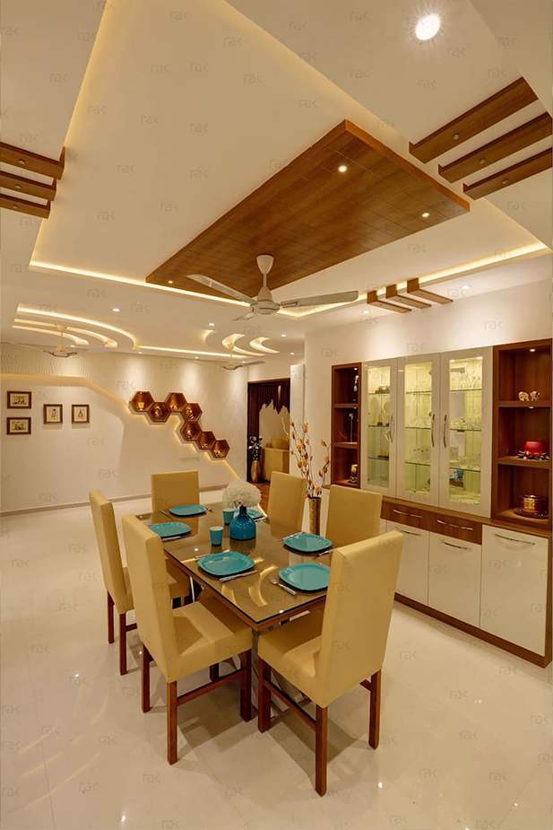Image of a false ceiling created by Zau Interiors